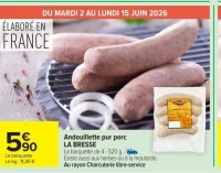 Andouillette pur porc LA BRESSE