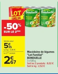 Macédoine de légumes "Lot Familial" BONDUELLE