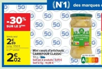 Mini cœurs d'artichauts CARREFOUR CLASSIC
