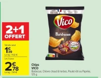 Chips VICO Barbecue, Chèvre chaud & herbes, Poulet rôti ou Paprika