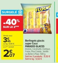 Berlingots glacés super Coco PARADIS GLACES