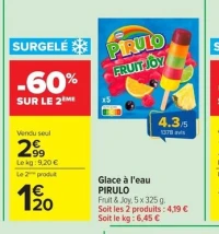 Glace à l'eau PIRULO Fruit & Joy