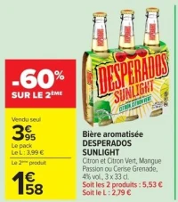 Bière aromatisée DESPERADOS SUNLIGHT
