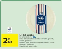 Lot de 6 assiettes FFF