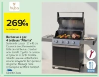 Barbecue à gaz 4 brûleurs "Atlanta" Hyba