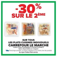 Plats cuisinés individuels CARREFOUR LE MARCHE