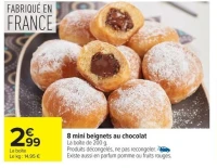 8 mini beignets au chocolat