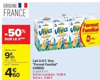 Lait U.H.T. Viva "Format Familial" CANDIA