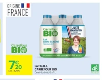Lait U.H.T. CARREFOUR BIO