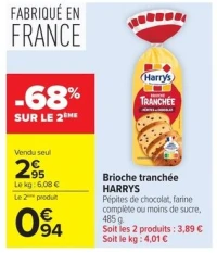 Brioche tranchée HARRYS