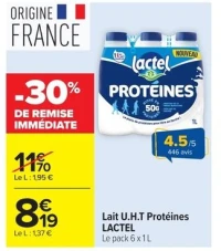 Lait U.H.T Protéines LACTEL