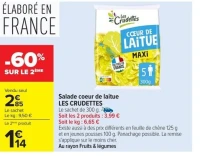 Salade coeur de laitue LES CRUDETTES