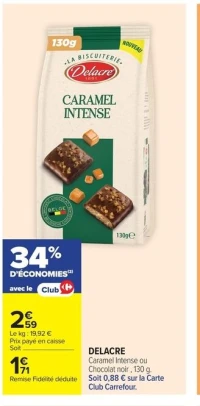 DELACRE Caramel Intense ou Chocolat noir