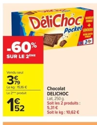 Chocolat DELICHOC Lait