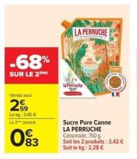 Sucre Pure Canne LA PERRUCHE Cassonade