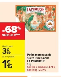 Petits morceaux de sucre Pure Canne LA PERRUCHE