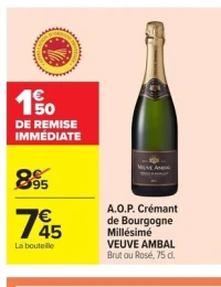 A.O.P. Crémant de Bourgogne Millésimé VEUVE AMBAL