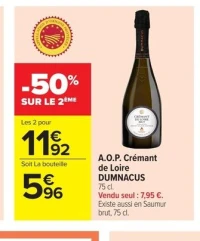 A.O.P. Crémant de Loire DUMNACUS