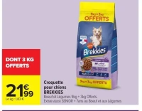 Croquette pour chiens BREKKIES Boeuf et Légumes