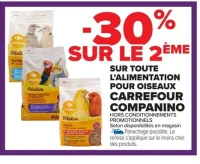TOUTE L'ALIMENTATION POUR OISEAUX CARREFOUR COMPANINO