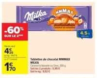 Tablettes de chocolat MMMAX MILKA