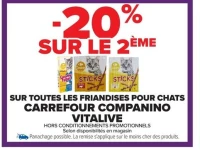 Friandises pour chats CARREFOUR COMPANINO VITALIVE