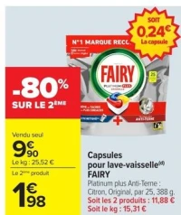 Capsules pour lave-vaisselle FAIRY Platinum plus