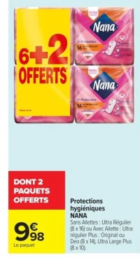 Protections hygiéniques NANA