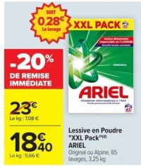 Ariel Lessive en Poudre "XXL Pack"