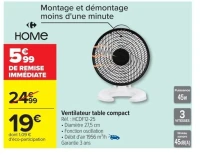Home Ventilateur table compact