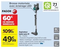 Aspirateur balai sans fil Fagor FG2012