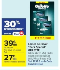 Lames de rasoir "Pack Spécial" GILLETTE