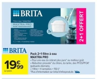Pack 2+1 filtre à eau MAXTRA PRO Brita