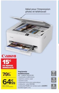Imprimante multifonctions Canon TS6550I WH