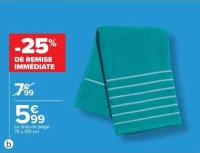 Tex Home Drap de plage velours