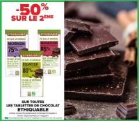 Tablettes de chocolat Ethiquable