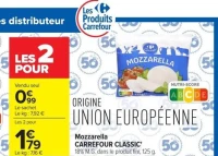 Mozzarella Carrefour Classic'