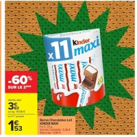 Barres Chocolatées Lait KINDER MAXI