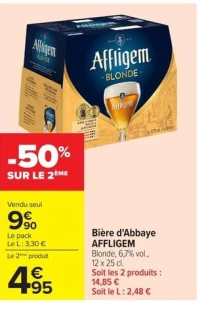 Bière d'Abbaye AFFLIGEM Blonde
