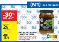 Haricots verts extra-fins CARREFOUR EXTRA
