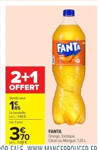 FANTA Orange, Exotique, Citron ou Mangue