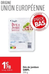 Dés de jambon SIMPL
