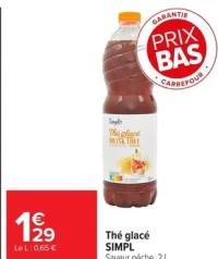 Thé glacé SIMPL Saveur pêche