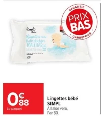 Lingettes bébé SIMPL