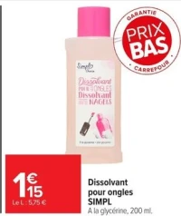 Dissolvant pour ongles SIMPL