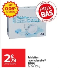 Tablettes lave-vaisselle SIMPL