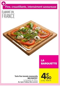 Tarte fine tomate mozzarella MIX BUFFET