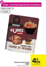 Cubes de saumon fumé MOWI