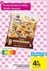 Poêlée de pâtes surgelée CARREFOUR EXTRA