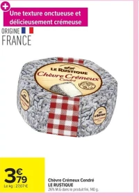 Chèvre Crémeux Cendré LE RUSTIQUE